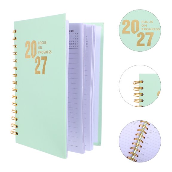 NIYANGLE Academic Planner 2027 A5 Green Scheduling Calendar Planner
