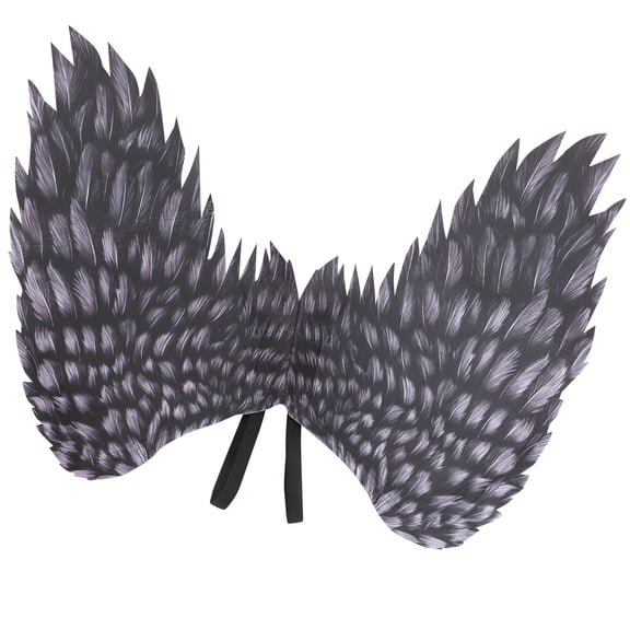 NIYANGLE Wings Cosplay Costume Black Nonwoven Fabric 1Pack