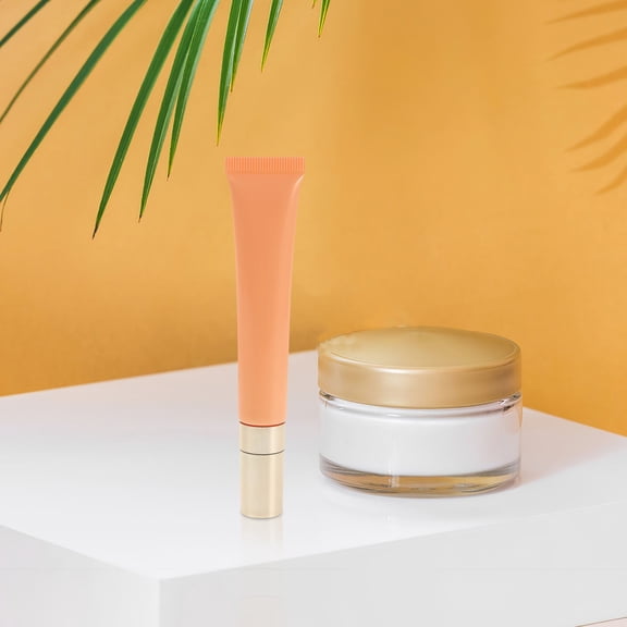 NIYANGLE Ceramic Eye Cream Massage Bottle with Soft Squeeze Tube for Smooth Cosmetics Dispensing