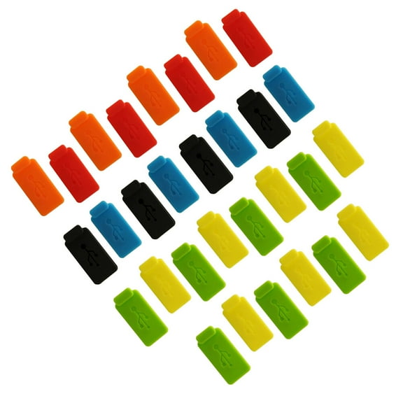 NIYANGLE Dustproof Usb Port Plug Assorted Color 30Pcs