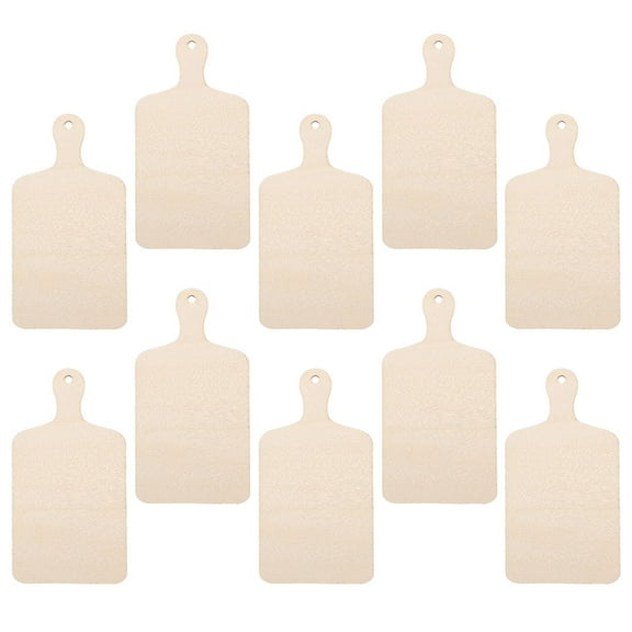 NIYANGLE Craft Wood Pieces 10Pcs Craft Cutting Board for Baking Light Brown 23.0x8.9x0.3in