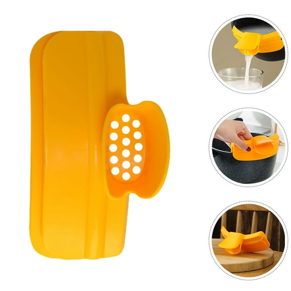NIYANGLE Funnel Pot Edge Pour Spout 1Pack Yellow 11.8x2.8x1.6in