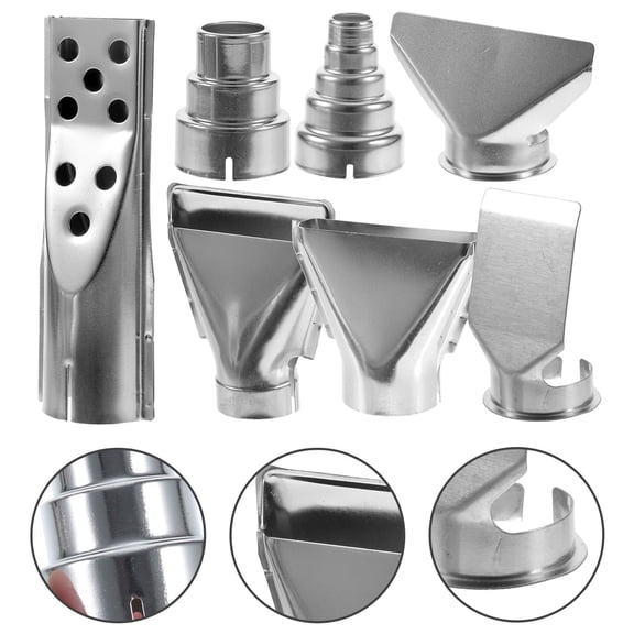NIYANGLE Hot Air Soldering Heater Nozzle Set Stainless Steel Silver For Industrial Use