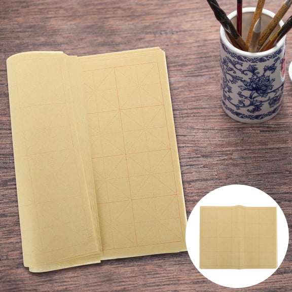 NIYANGLE Khaki Calligraphy Paper for Writing with Material and Ink Holding Capability 140 Sheets
