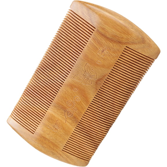 NIYANGLE Mens Beard Comb Fine Tooth Light Brown 1Pack