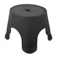NIYANGLE Non Slip Plastic Step Stool for Bathroom and Home Use Black ...