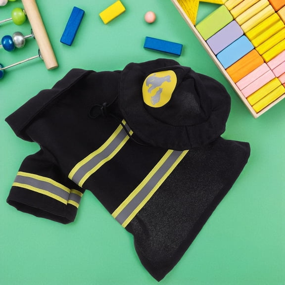 NIYANGLE PET Dog Firefighter Uniform Shape Costume Cotton for Cats and Dogs