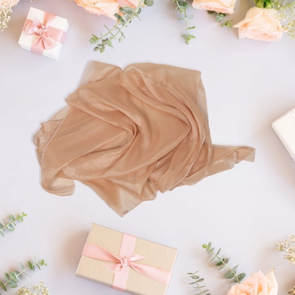 NIYANGLE Beige Iridescent Gauze Backdrop for Photography and Decoration