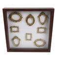 Shield Cube NIYANGLE Picture Frame Display Box Cube Shadow Box with Wood Resin ...