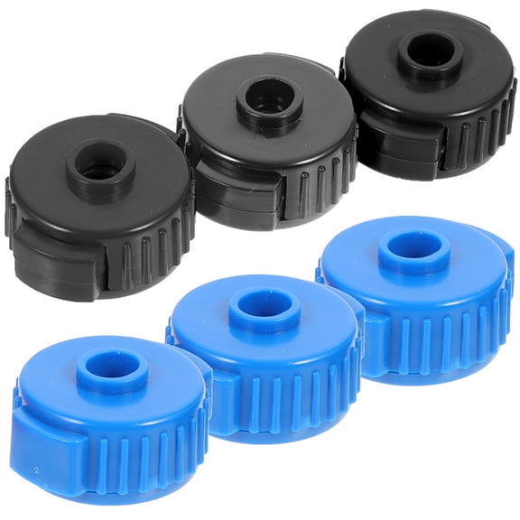 NIYANGLE Cymbal Quick Release Cap Nut Black Plastic 6Pcs 1.5In Round Drum Hardware