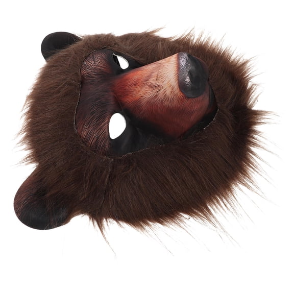 NIYANGLE Realistic Brown Bear Face Mask for Adults, Eva Cosplay Prop