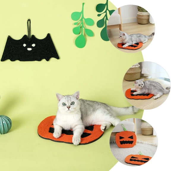 NIYANGLE Season Pumpkin Cat Scratching Board Sisal EVA Orange Cat