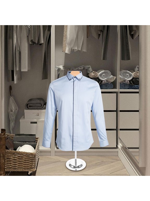 Shirt Display Stand Shirts Clothing Storage Rack Black Wood 1Pack