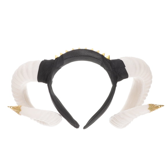 NIYANGLE Furry Horns Headband, Plastic Costume Hair Accessory, 1 Pack, Cosplay Theme Party for Adults Dress Up