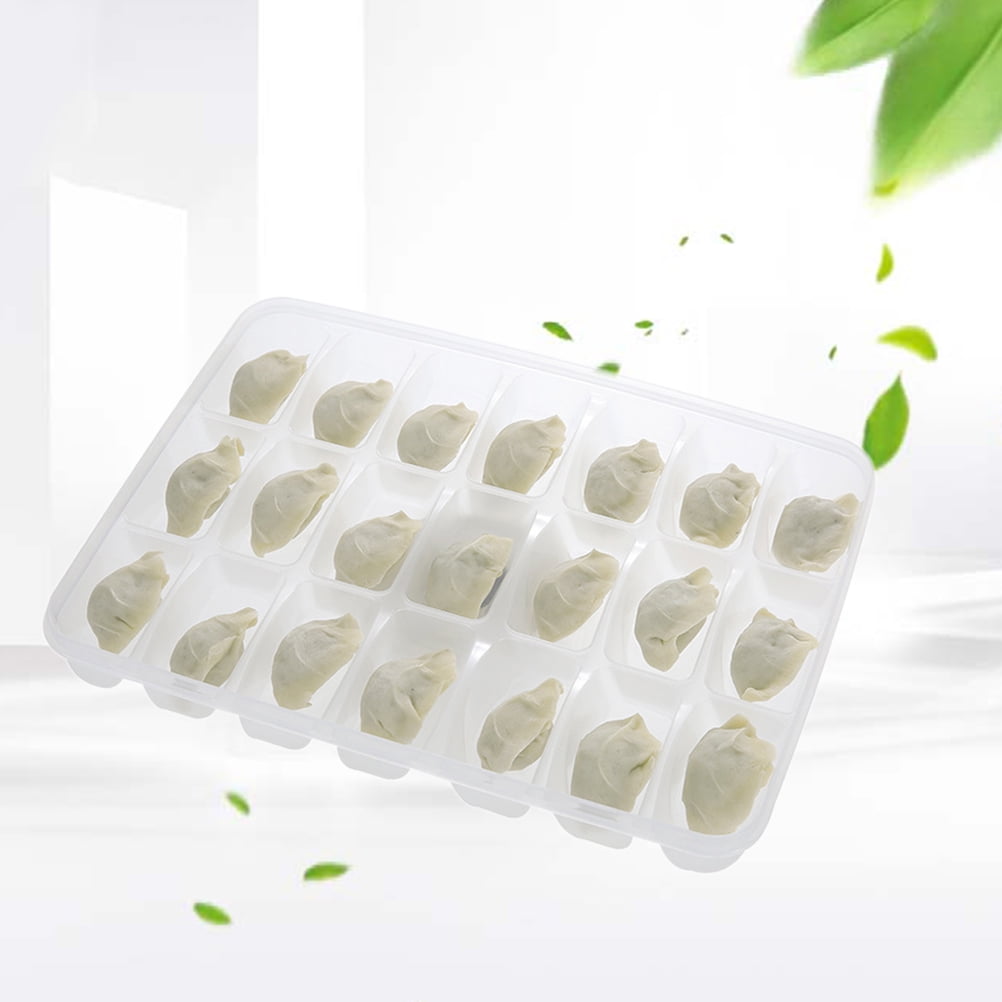 NIYANGLE Transparent Dumpling Storage Box with 21 Grids for Organized ...