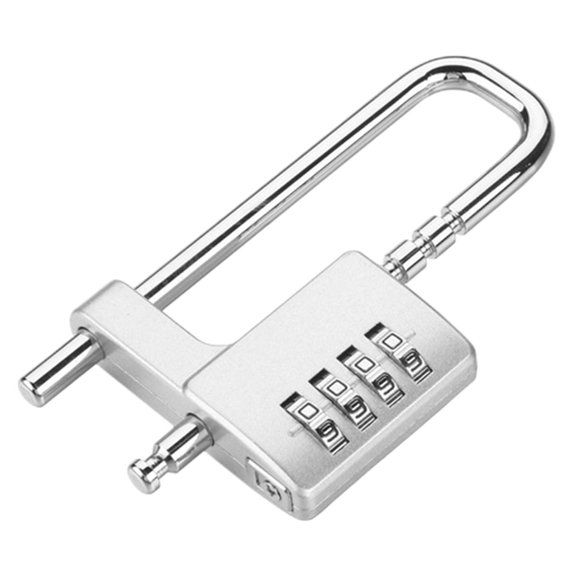 NIYANGLE U Shape Combination Padlock for Cabinet Drawer Door Handle, Silver