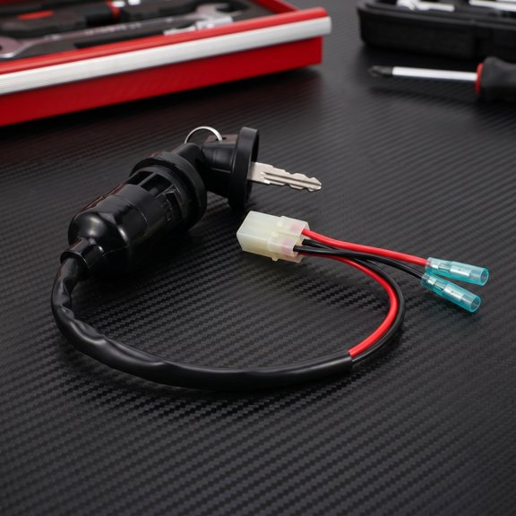 NIYANGLE Waterproof Motorcycle Ignition Switch with Key Black Wide Compatibility for Riding