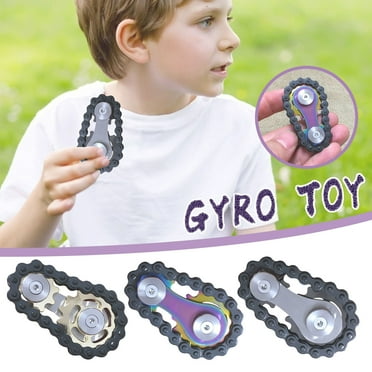 NIZELUK Black Gear Chain Fingertip Sprocket, Flywheel Decompression Toy, Stress-Relieving Fidget Spinner for Kids and Adults, Handheld Focus Toy Clearance Sales Today Deals Prime