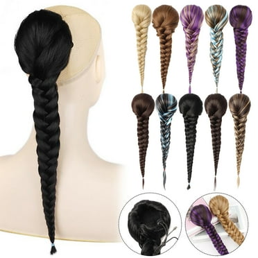 NIZELUK Elastic Net Drawstring Net Bag Fishbone Braid Wig Storage, Multi-strand Braid Ponytail Protective Hair Net Clearance Sales Today Deals Prime