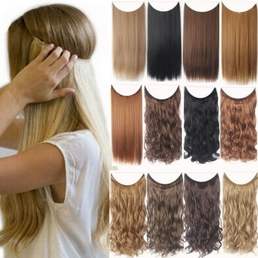 NIZELUK Fashion Thick Clip-In Hair Extensions Straight Curls Full Hairpiece, Clip-On Extensions for Longer, Fuller Hair Clearance Sales Today Deals Prime