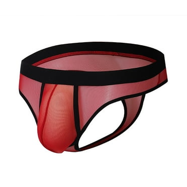 NIZELUK Men's Wear,Men's Clothing Matching Fall Savings Clearance Sales Today Deals Prime Ice Silk Mesh Transparent Men's Thong Underwear Men's Thong Underwear Men's Underwear