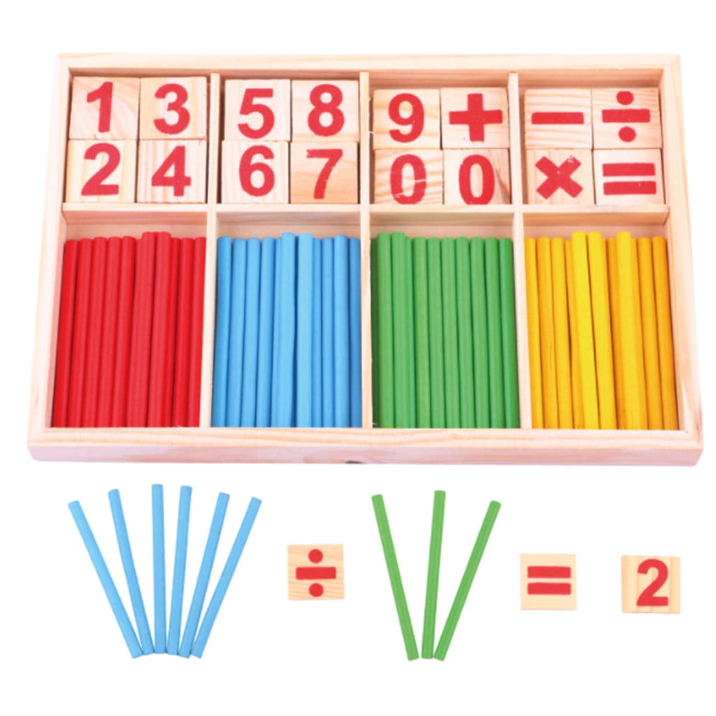 NIZELUK Wooden Montessori Spindle Counting Toy, Early Math Learning Toy ...