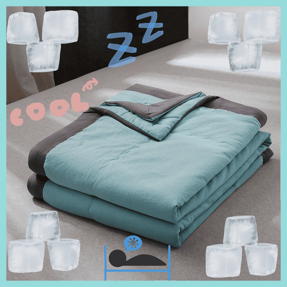 NIZEMNAN Cooling Blanket Size (78x55"), Cooling Blankets for Hot Sleepers, Absorbs Heat to Keep Adults Cool for Summer Nights Sweats, Thin Cold Lightweight Blanket for Couch Bed, All Season Use