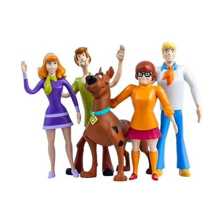 NJ Croce Scooby-Doo 5pc. Bendable Figure Set with Scooby-Doo, Shaggy, Daphne, Velma and Fred
