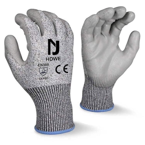 NJ HDWE Unisex Lightweight, Cut-Resistant & Breathable Waterproof Anti-Slip Fish Cleaning Gloves, Large