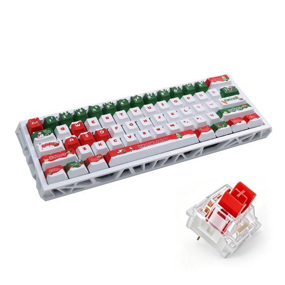 NJ61 60% Mechanical Keyboard, Christmas Gift, RGB, Hot-Swappable