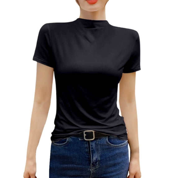 NJGRAE Cap Sleeve Tops for Women Women’S V Neck Tees Women’S Casual Solid Color T Shirt Short Sleeve Top Lightweight Fashion Tee Women’S Tie Dye T-Shirts Xl