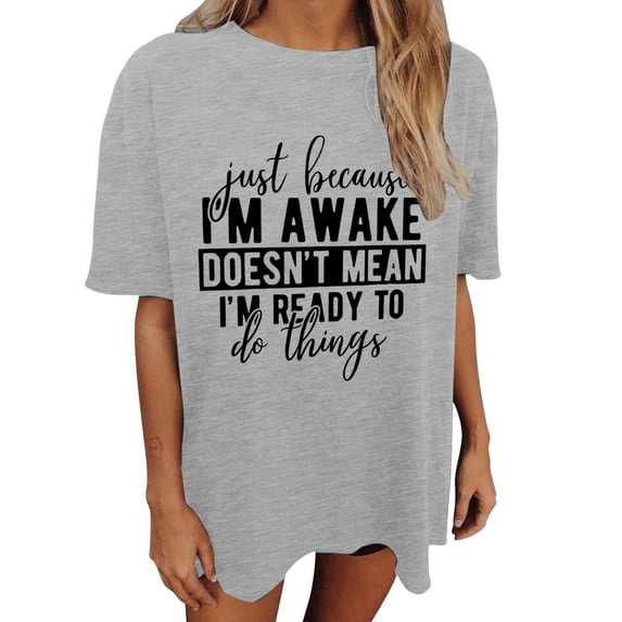 NJGRAE Flowy Tops for Women Floral Print Summer T-Shirts Women's Oversized Top Loose Short Sleeve T Shirt Tie Dye Summer T-Shirt Xl