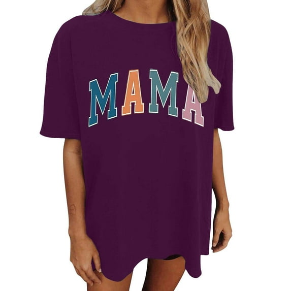 NJGRAE Going Out Tops for Women Women’S Fall T-Shirts Women's Oversized Top Loose Short Sleeve T Shirt Short Sleeve Graphic Tees Women Xxl
