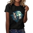 thumbnail image 1 of NJGRAE White Tops for Women Women T Shirt Wolf Shirts for Men Women Print Wolves Animal Unisex Short Sleeve Tee Ribbed Knit Casual Top Xl, 1 of 5