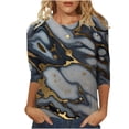 thumbnail image 1 of NJGRAE Women’S Color Block T-Shirts Women's Fashion Casual Gradual Change Pattern Sport Round Neck T Shirt Comfortable Casual Loose Point Sleeve T Shirt Maternity Stretchy Tshirts S, 1 of 4