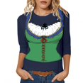 thumbnail image 1 of NJGRAE Women's T-Shirt Oktoberfest Themed Casual T Shirt for Women Men Party Top with Short Sleeve Comfortable Round Neck Tee for Festival Travel Spring Fall OutFit Women’S Striped T-Shirts Xl, 1 of 4