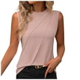 thumbnail image 1 of NJGRAE Womens Going Out Tops Women’S Loose Fit T-Shirts Women's Summer Solid Round Neck Sleeveless Loose T Shirt Shirt Tank Top for Women Short Sleeve Graphic Tees Women M, 1 of 5