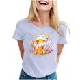 thumbnail image 1 of NJGRAE Womens Tops Maternity T-Shirts Women Women's Oktoberfest Printed Solid Color T Shirt Short Sleeve72244 Top Oversized Pocket T-Shirt L, 1 of 3