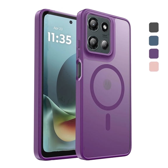 NJJEX Compatible with Motorola Moto G Power 2026/ Moto G Power 2025 MagSafe Phone Case,Shockproof Phone Cover, Purple
