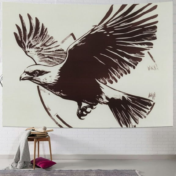 NJSTORE Metal Eagle Wall Hanging Outdoor Eagle Wall Decor Wildlife Decor Home Interior Wall Art Suitable For Bedroom, Living Room, Hallway, Concierge And Courtyard Decor