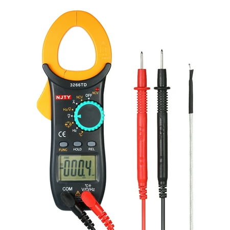 NJTY Digital Clamp Meter 4000 Counts Auto-Range Multimeter LCD Display NCV AC/DC Voltage Current Handheld Portable Tester 1.2 inches / 30 mm Jaw Black/Orange price history and forecast - NJTY 3266TD