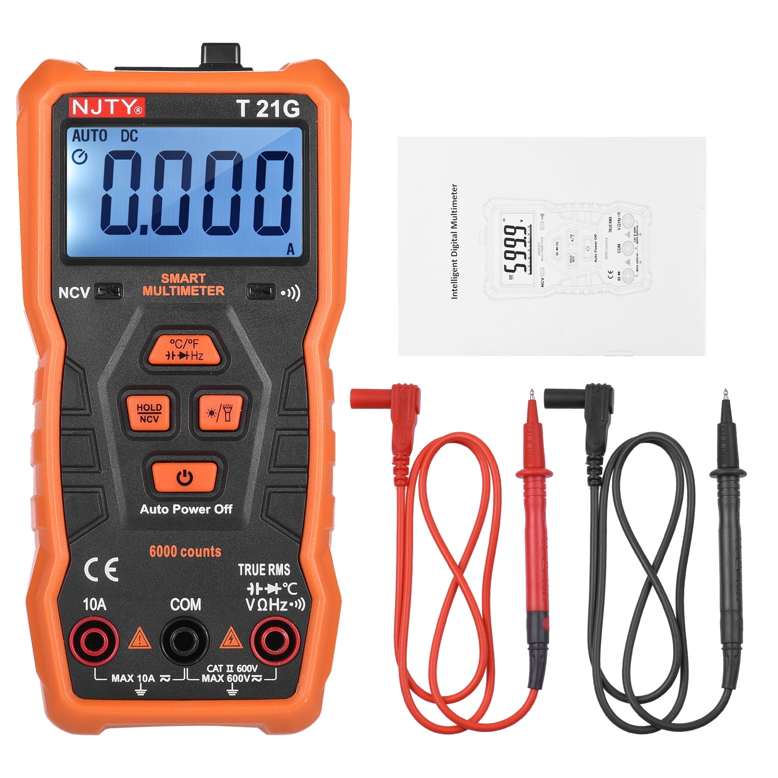 NJTY Voltage Meter,6000 RMS Universal Meter Meter Pocket Size Meter Adsorption Voltmeter