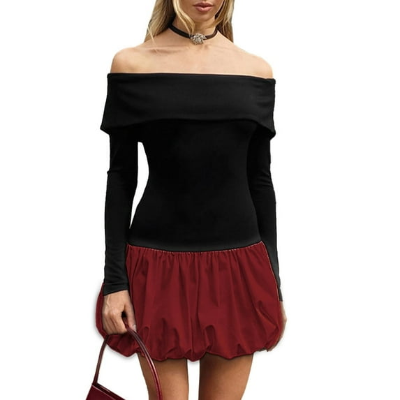 NJWS Women Floral Maxi Dress Short Puff Sleeve V Neck Bohemian Flowy Dress Smocked Casual Spring Summer Dresses