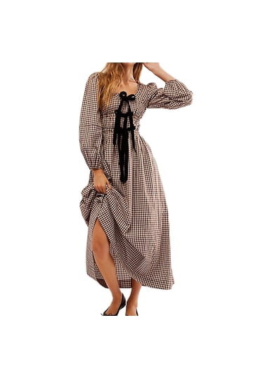 chinese dress ladies Sail to Sable Red Plaid Fit & Flare Tunic Dress | Red Plaid