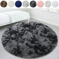 thumbnail image 1 of NK 4X4FT Round Ultra Soft Indoor Morden Rugs Fashion Shaggy carpets Kids Play Mat and Yoga Mat, 1 of 7