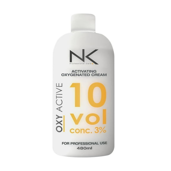NK Oxy Active Developer – Peroxide Cream with Castor Oil | Stabilizing Oxidizing Cream for Professional Hair Coloring | 480 ml -16 oz (10 VOL)