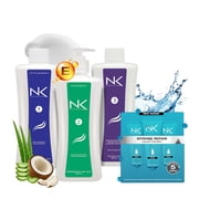 NK Professional Care. Complete Hair Straightening Treatment Kit Steps 1,2,3,4. Hair Surgery with keratin, post-treatment shampoo and intensive repair ampoule. 15oz