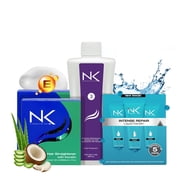 NK Professional Care. Complete Hair Straightening Treatment Kit Steps 1,2,3,4. Hair Surgery with keratin, post-treatment shampoo and intensive repair ampoule. 8oz