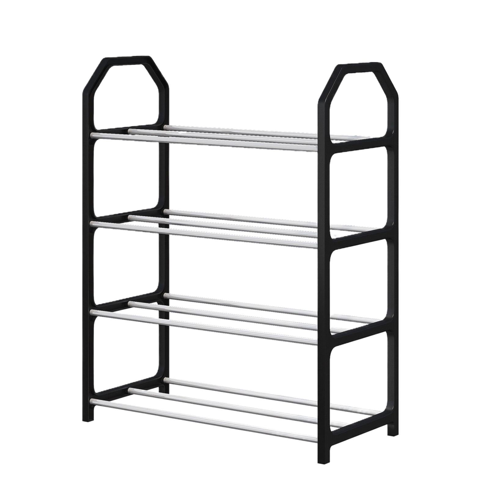 NKBBCU Rack Wire Shelving Wardrobe Shoe Rack 4 Layer Stackable Shoe ...