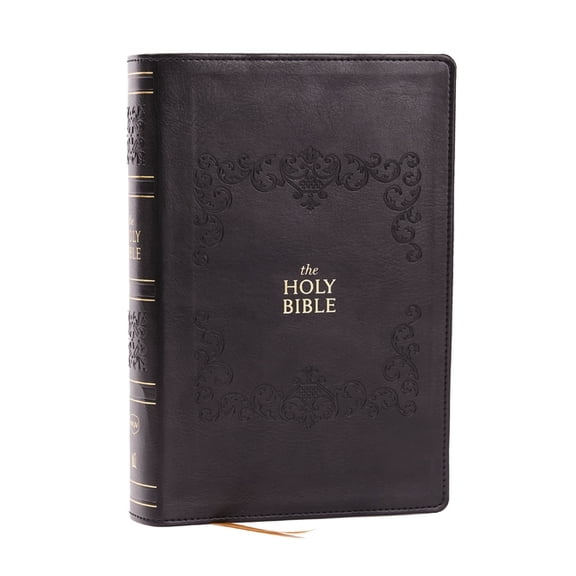 NKJV Bible: Personal Size Giant Print, Black Leathersoft, Holy Bible, Red Letter, Comfort Print: New King James Version, (Hardcover)